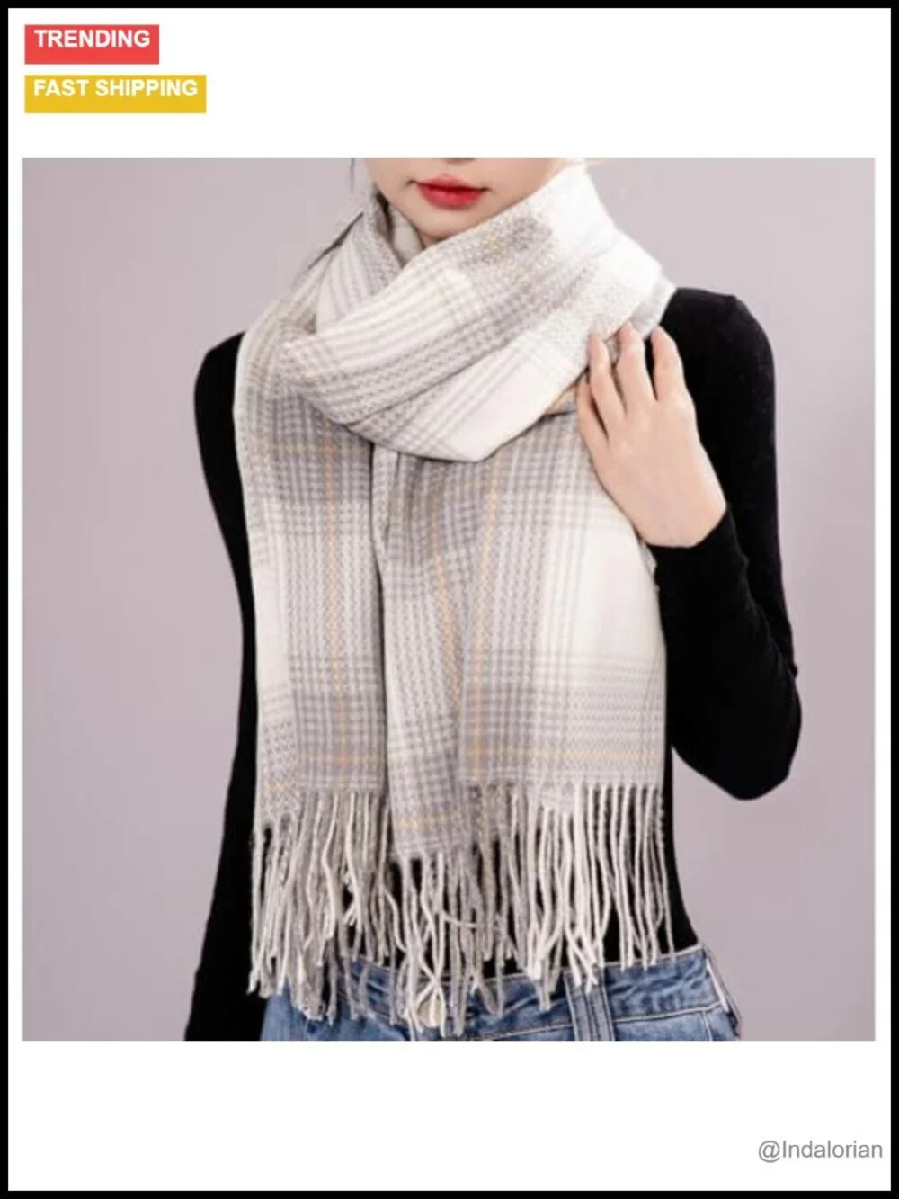 Large Soft Thick Shawls & Wraps, Warm Long Blanket Scarf for Women, Polyester
